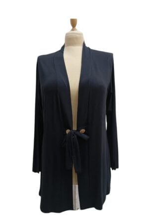 Solid Black Blouse, V-Neck, Long Sleeve, Two Front Buttons