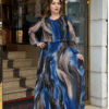 Long Dress with Gold Stones and Mixed Colors