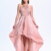 Noir Siren: Front Stone Embellished Evening Dress
