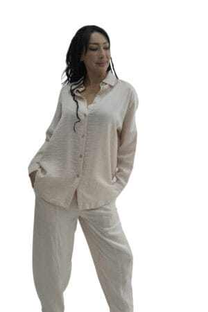 Classic Style Blouse and Trouser Set - Silky Soft Fabric